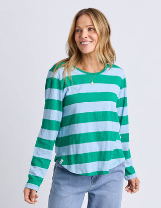 Spritz Stripe Long Sleeve Tee - Turquoise/Light Blue - 81X4418.TURQ - All About A Girl