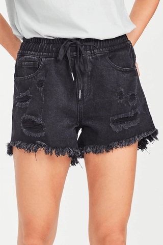 Stella Denim Shorts - Black - Stella Black - All About A Girl