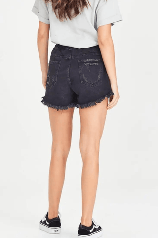 Stella Denim Shorts - Black - Stella Black - All About A Girl