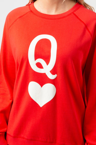 Stella+Gemma Classic Sweatshirt - Flame With Queen Of Hearts - SGSW8212 - allaboutagirl
