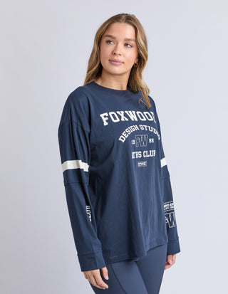 Studio Twin Tee - Navy/White