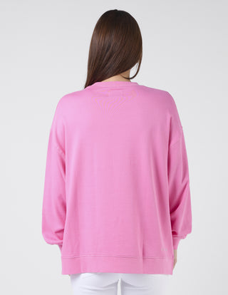 Sunday Sweater - Bright Pink College Harvard