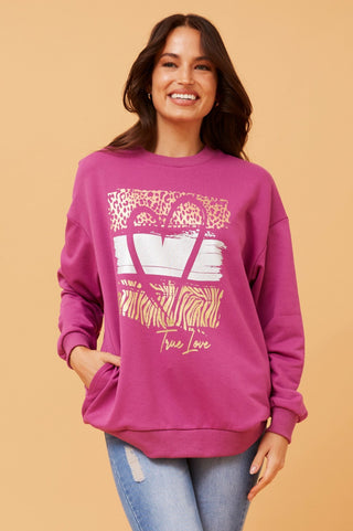 Sweatshirt with Pockets - Orchid - T518336 - allaboutagirl