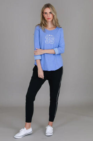 Teagan 3S 3/4 Sleeve Tee - Blue Violet - allaboutagirl