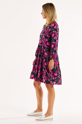 Tenley Tiered Dress - Floral - BB8298 - allaboutagirl