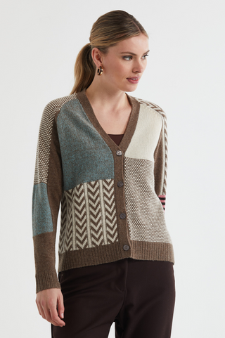 Textured Cardigan - Bark