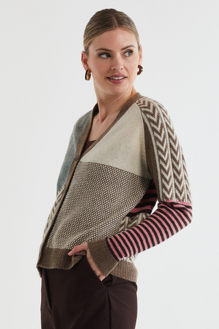 Textured Cardigan - Bark