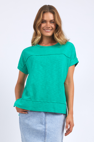 Throw On Short Sleeve Tee Shirt - Bright Green