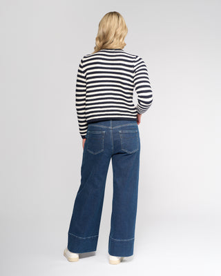 Avenue Cardigan - Ink/Cream