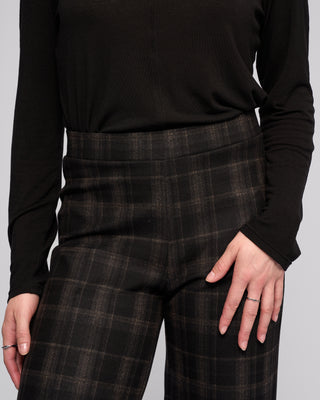 Wide Leg Loft Ponti Pull On - Checkmate