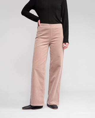 Loft Cord Wide Leg Pull On Pants - Twig