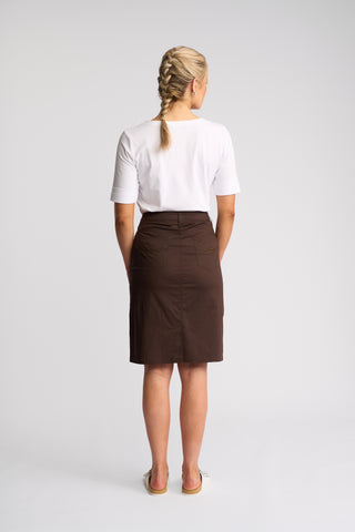 Poppy Poplin Skirt - Chocolate