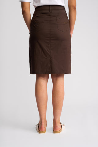Poppy Poplin Skirt - Chocolate