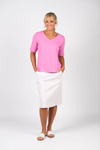 V Neck Top - Orchid