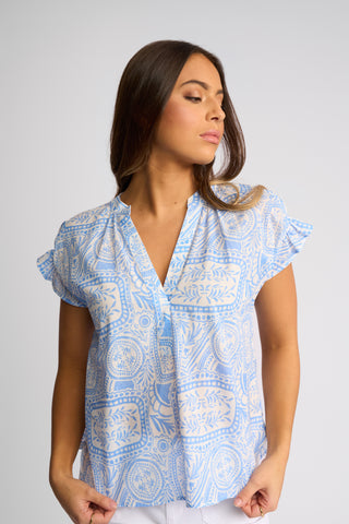Evelyn Top With Shirring - Palma