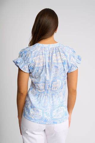 Evelyn Top With Shirring - Palma