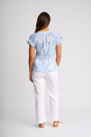 Evelyn Top With Shirring - Palma