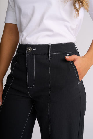 Oslo Wide Leg Ankle Grazer - Ink