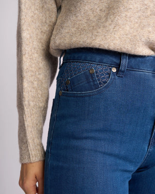 Vassalli Reign Jean New Plain Blue - Detail view | AAAG