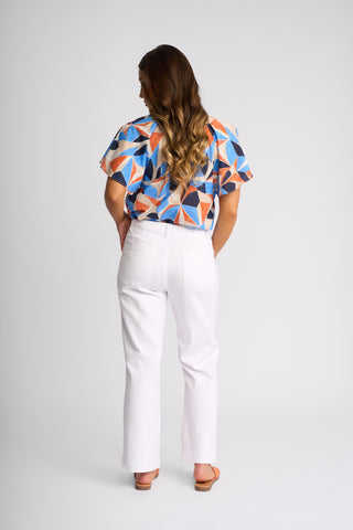 Daily Straight Leg Ankle Grazer Jeans - White Denim