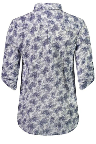 Vassalli Crinkle Shirt - Denim Floral - 4164 - allaboutagirl