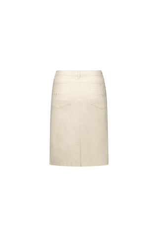 Vassalli Lightweight Printed Skirts - Ecru - 372AV - allaboutagirl