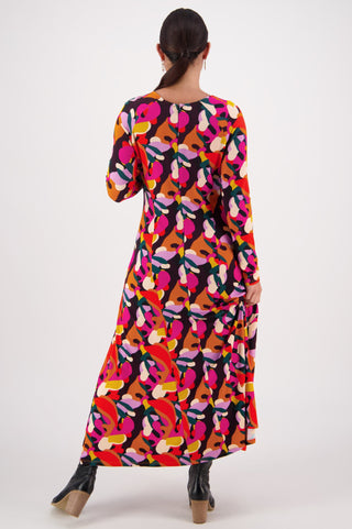 Vassalli Printed Dress - Aura - 6097 - allaboutagirl
