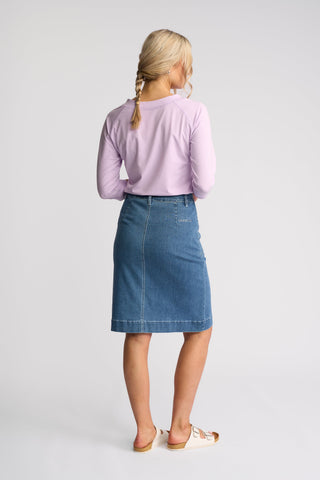 Vespa Skirt - Blue Hue Denim - 7074 - All About A Girl