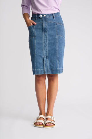 Vespa Skirt - Blue Hue Denim - 7074 - All About A Girl