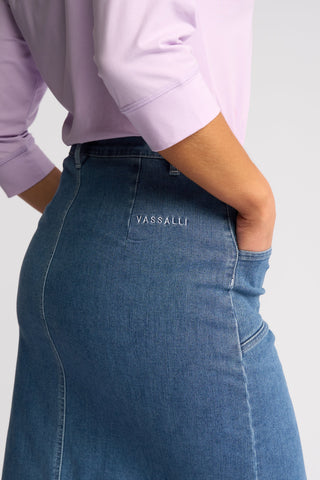 Vespa Skirt - Blue Hue Denim - 7074 - All About A Girl
