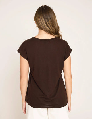 Victor Tee Shirt - Chocolate - SG26SS369 - All About A Girl