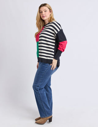 Viken Knit - Midnight Block Stripe - 8178077.MID - All About A Girl