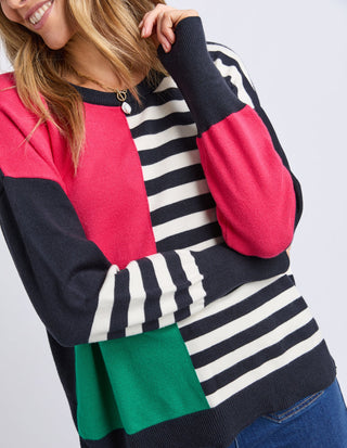 Viken Knit - Midnight Block Stripe - 8178077.MID - All About A Girl