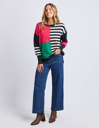 Viken Knit - Midnight Block Stripe - 8178077.MID - All About A Girl