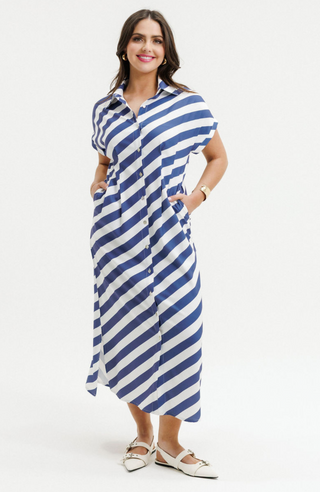 Homelee Winnie Maxi Dress Beach Club, Front detail | AAAG