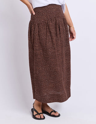 Wren Spot Skirt - Chocolate - 5582025.CHOC - All About A Girl