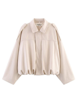 Yuzu Suede Bomber - Cream - sm-YZS-84018 CREAM - All About A Girl