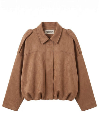 Yuzu Suede Bomber - Mocha - sm-YZS-84018 MOCHA - All About A Girl