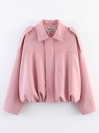 Yuzu Suede Bomber - Pink - sm-YZS-84018 PINK - All About A Girl