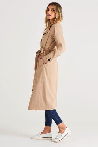 Zimmer Trench Coat - Sand - BB6041 - allaboutagirl